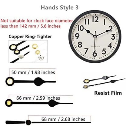 Pendulum Clock Movement with 3 Hand Sets for 8mm Panels
