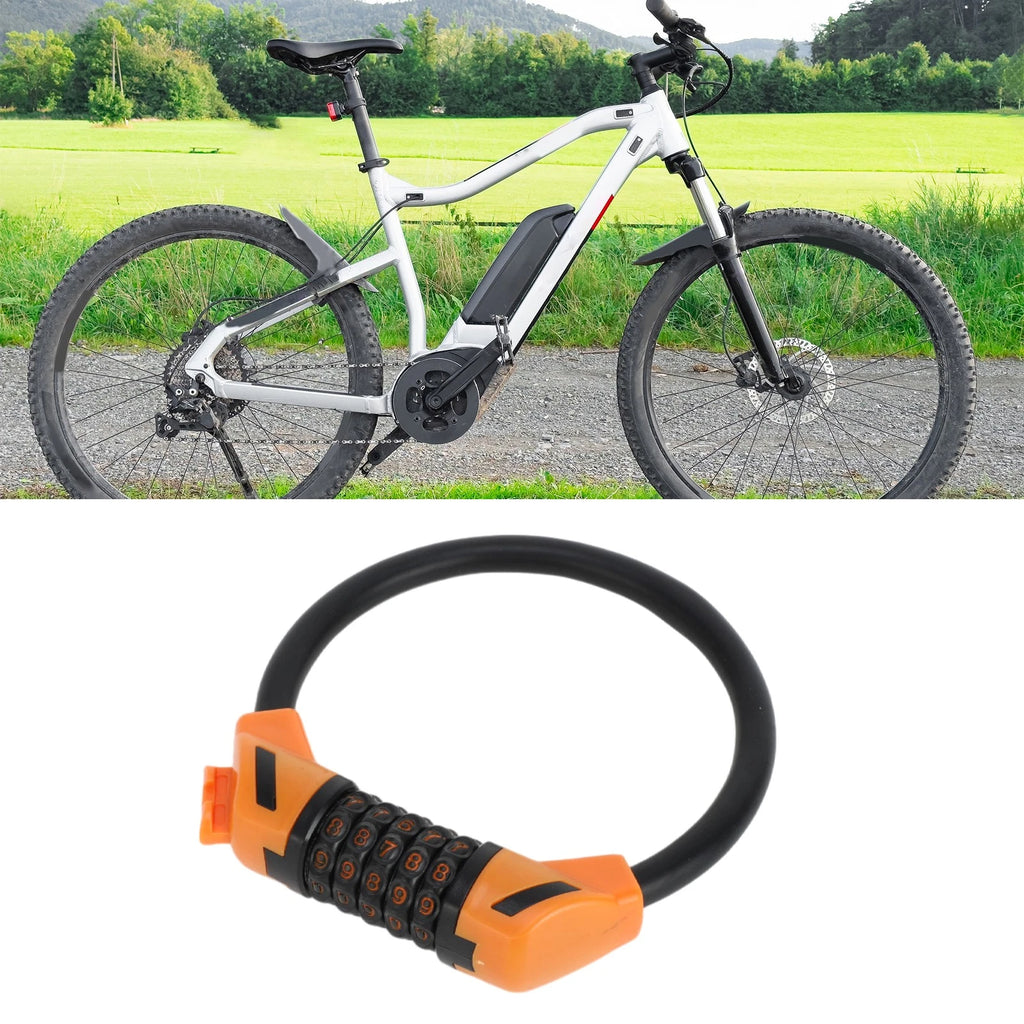 Bike Cable Lock with 5 Digit Resettable Combination for Any Bicycle (40cm)