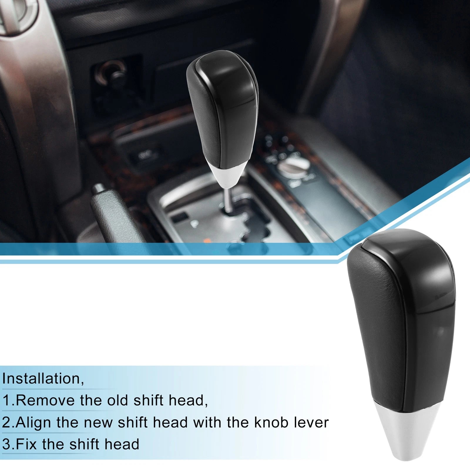 Gear Shift Knob Replacement for Toyota Land Cruiser (2016–2021) Black