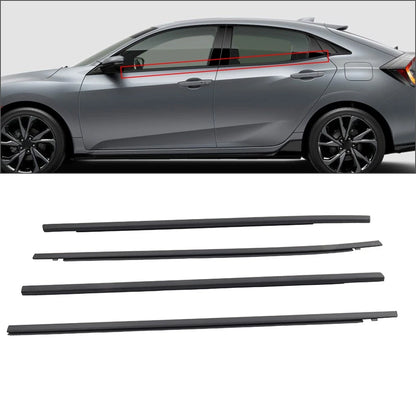 Set of 4 Exterior Window Seal Strips for Honda Civic Hatchback (2016–2019)
