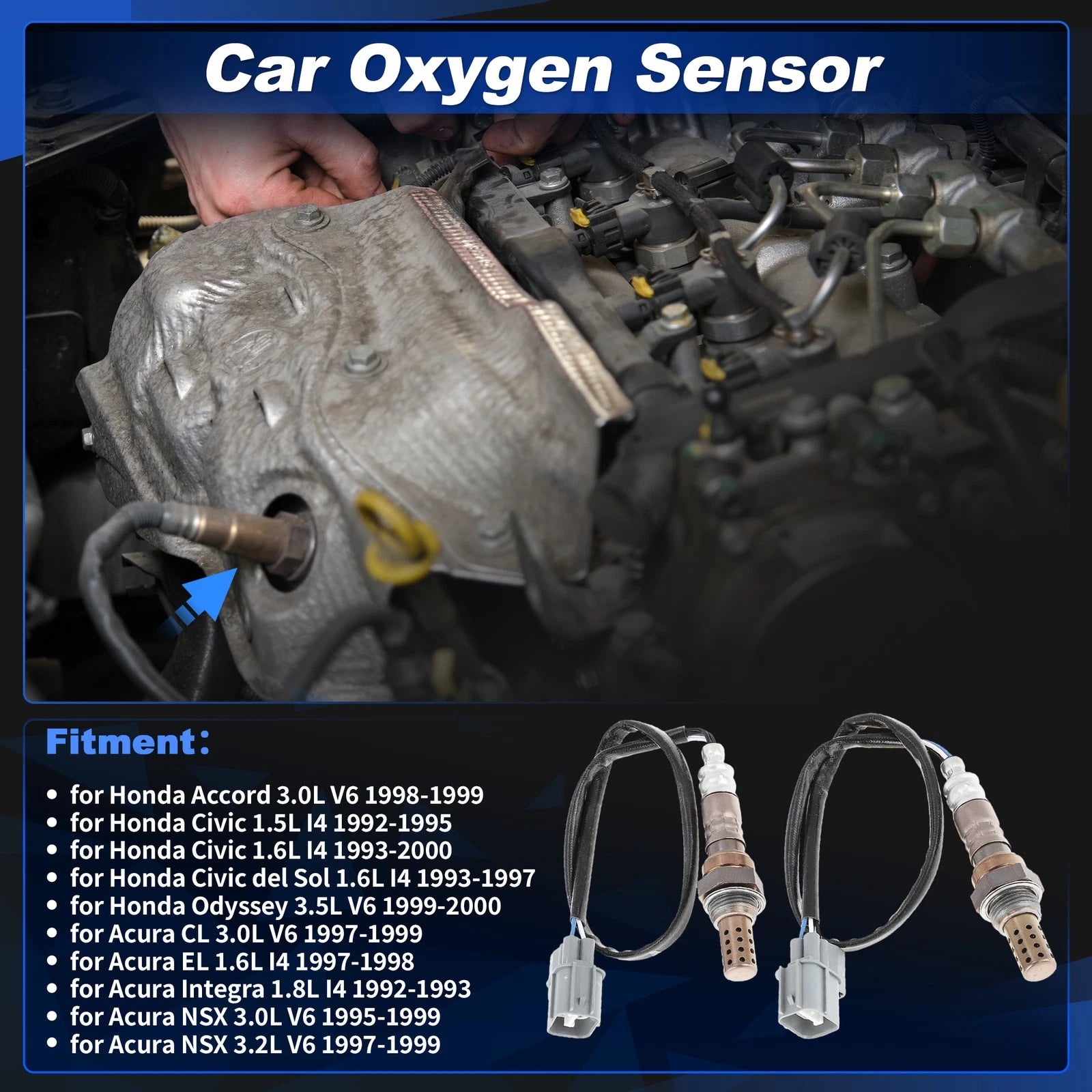 2X Upstream & Downstream Oxygen Sensor for Honda Odyssey (1999–2000)
