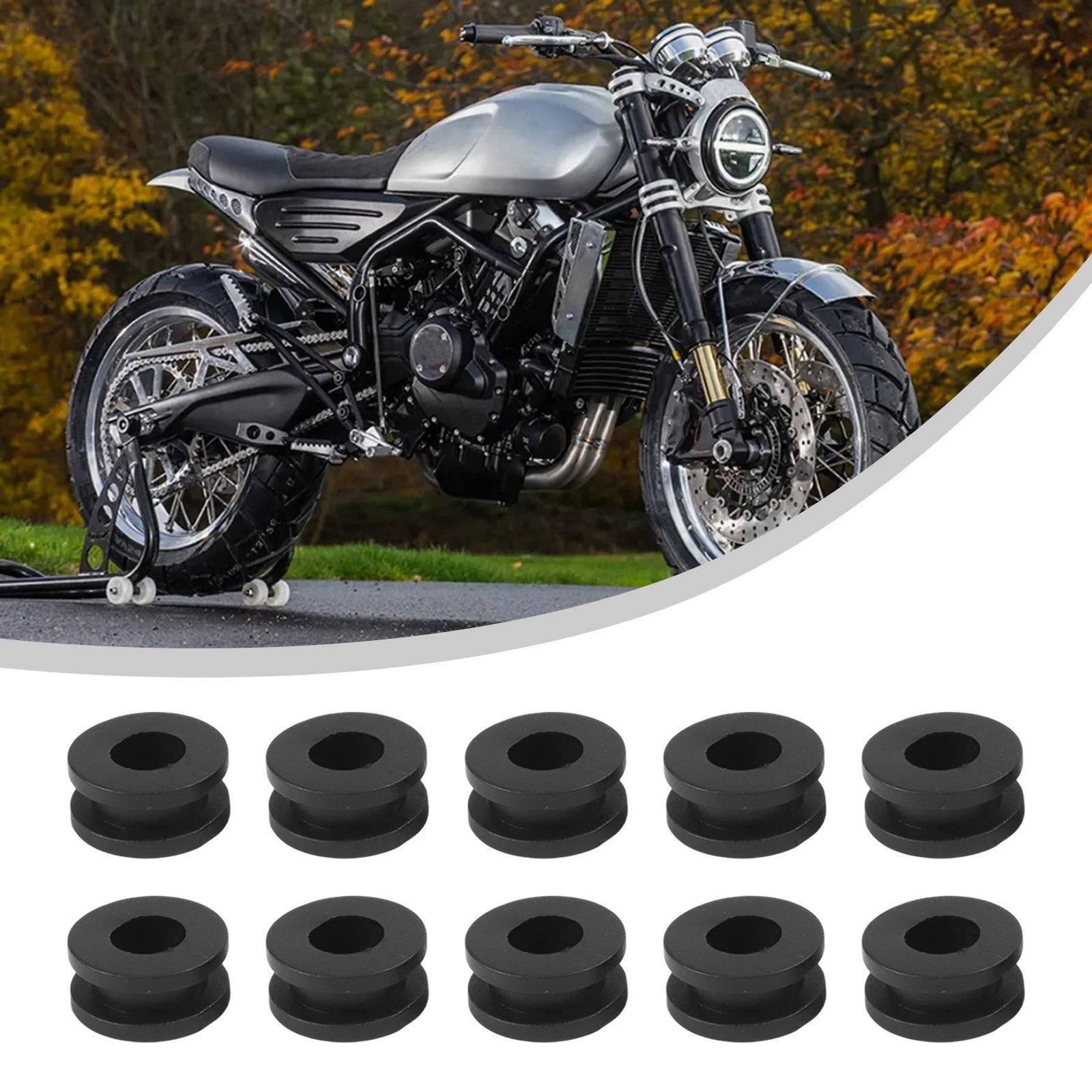 Set of 10 Rubber Grommets for Fairing