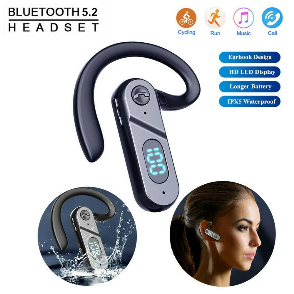 Wireless Bluetooth Earpiece Headset Earbuds Noise Cancelling for