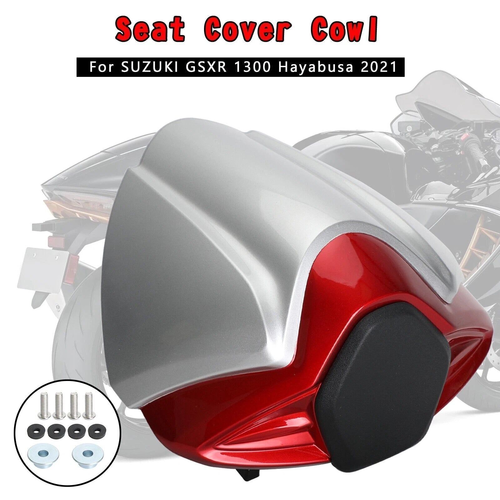 Rear Seat Fairing Cover for Suzuki GSXR 1300 Hayabusa (2021–2024) Red T9