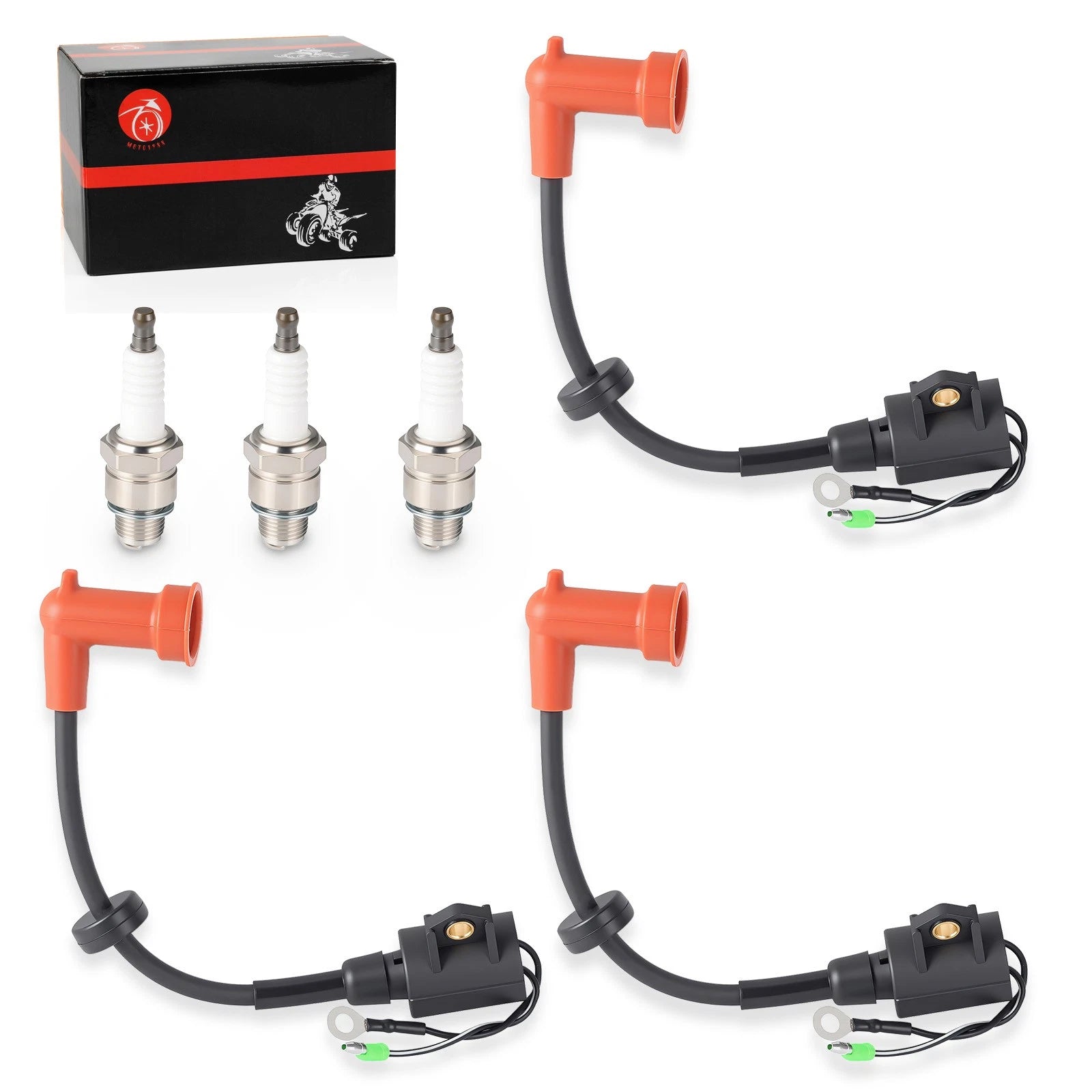 3X Ignition Coil Spark Plug for Yamaha 9.9-250 HP