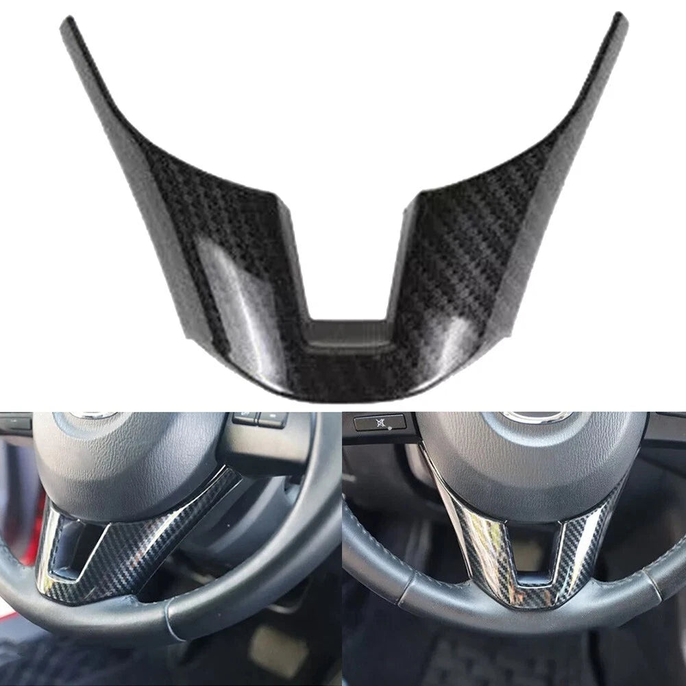 Carbon Fiber Steering Wheel Panel Cover Trim for Mazda 3 (2004–2023)