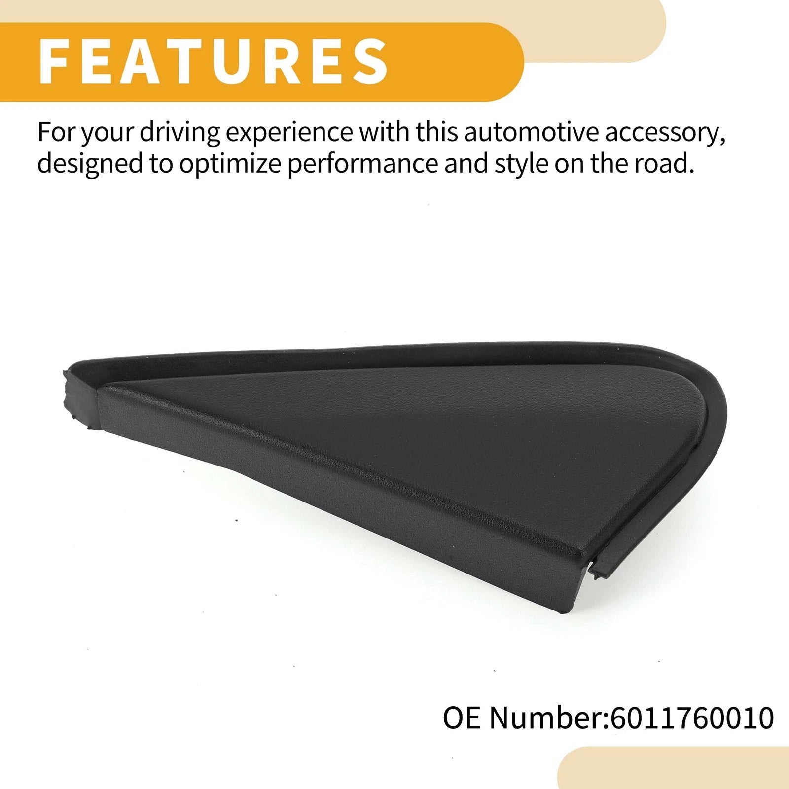Front Right Side Pillar Corner Triangle Trim Replacement for Land Cruiser 2008-2011