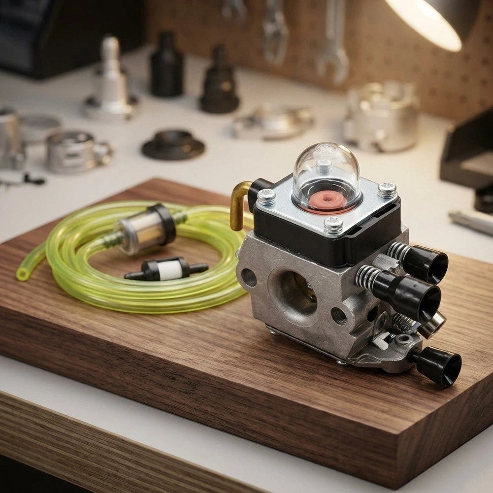 Replacement Carburetor Kit for FS55 KM55 HL45 FS38 (Includes Fuel Line)