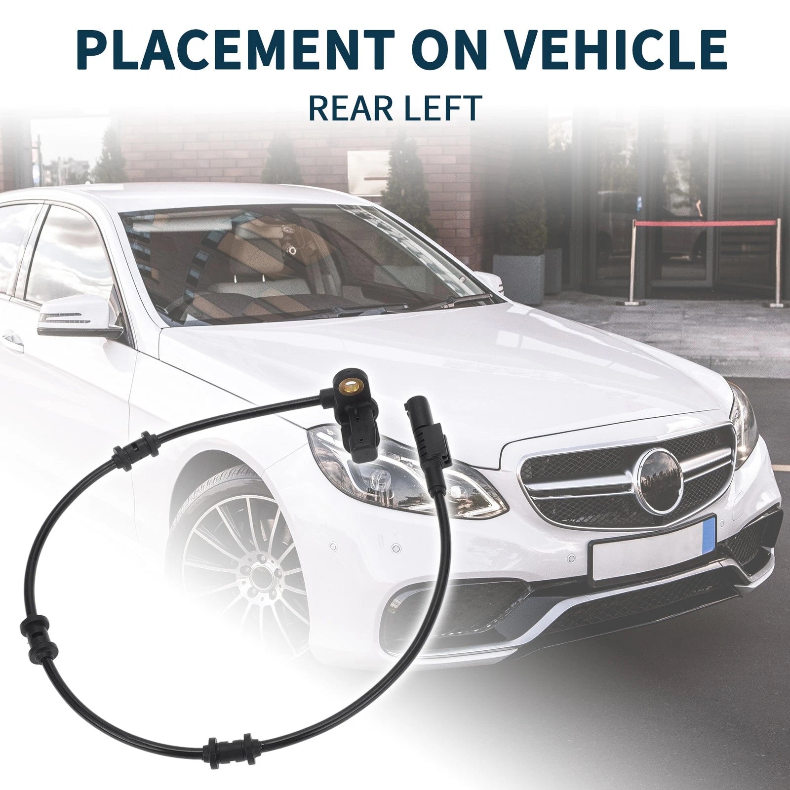 Rear Left ABS Wheel Speed Sensor 2pcs Replacement for Mercedes-Benz ML350 (2006–2011)