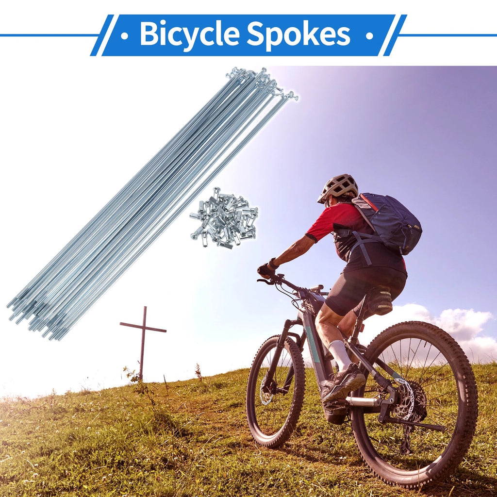 Bicycle Spokes Nipple Set 12G 272mm Carbon Steel Galvanized Universal