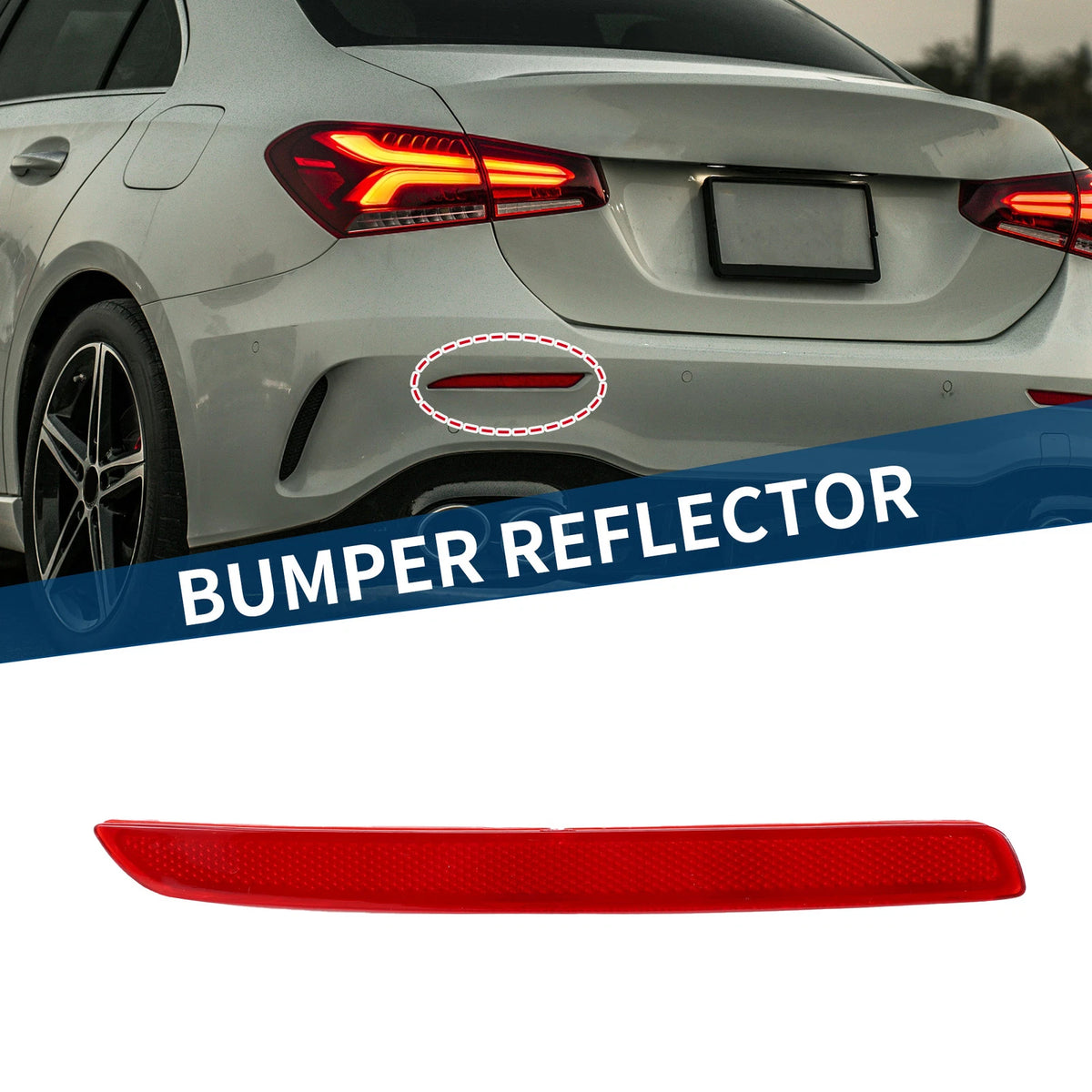 Bumper Reflector No. 2138202500 for Mercedes-Benz A220 (2019–2022) Rear Left