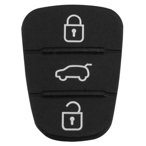 Key Button Rubber Pad Insert for Car Remote 3 Buttons Black