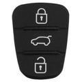Key Button Rubber Pad Insert for Car Remote 3 Buttons Black