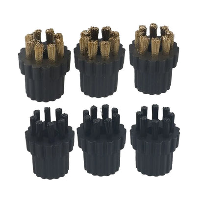 6X Brass Nylon Brush-Head Replacement Parts for Steam Mop