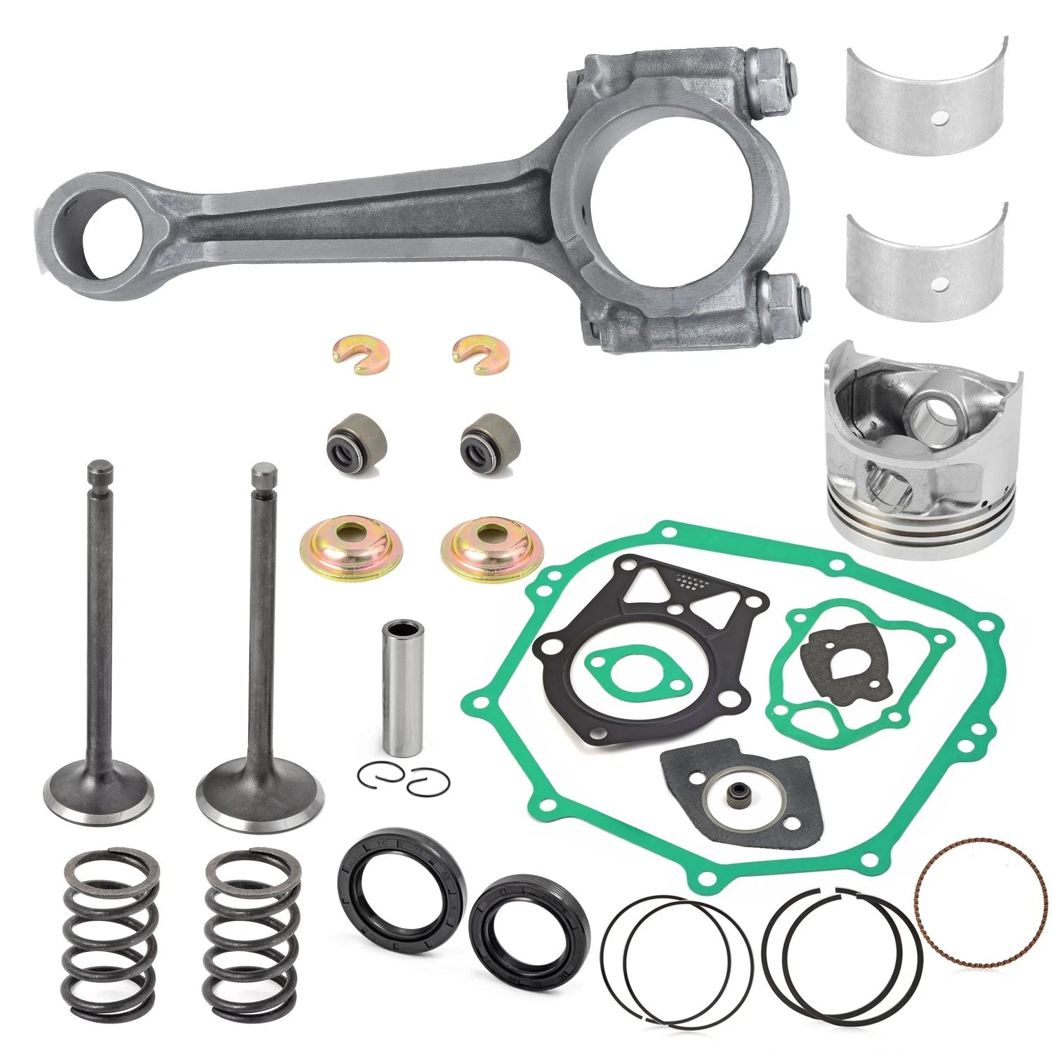STD Piston, Intake/Exhaust Valve, Connecting Rod for Yamaha G14A (1995–1996)