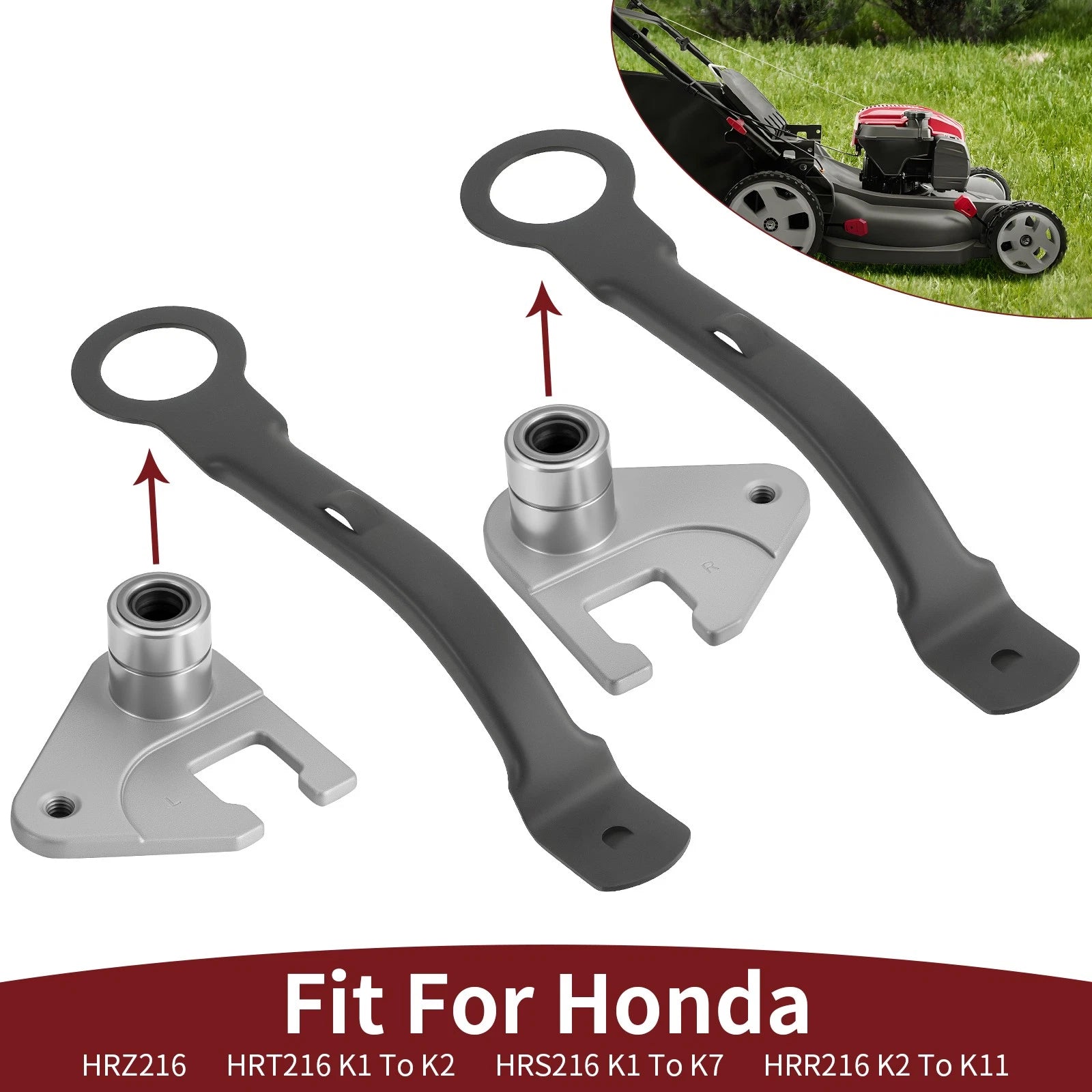 Set of 2 Rear Tire Pivot w/ Tire Adjuster Arm for Honda (42930-VG3-B01, 42940-VG3-B01)