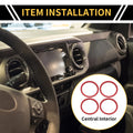 AC Vent Dashboard Decoration Rings Replacement for Toyota Tacoma (2016–2023)