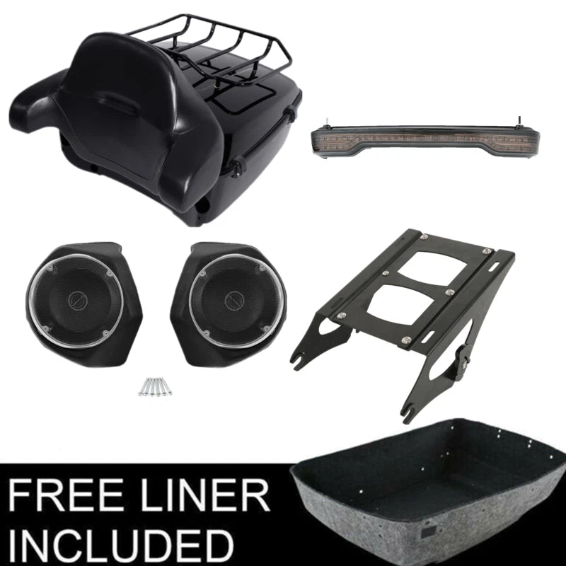 Trunk Rack Light Speakers Pad for Harley Touring Road Glide (2014–Present)