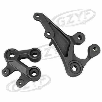 Front Rider Footrest Pegs Brackets for Suzuki GSXR1000 (2005–2010) Black
