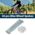 Bicycle Spokes Nipple Set 14G 157mm Galvanized Carbon Steel Universal (Universal)