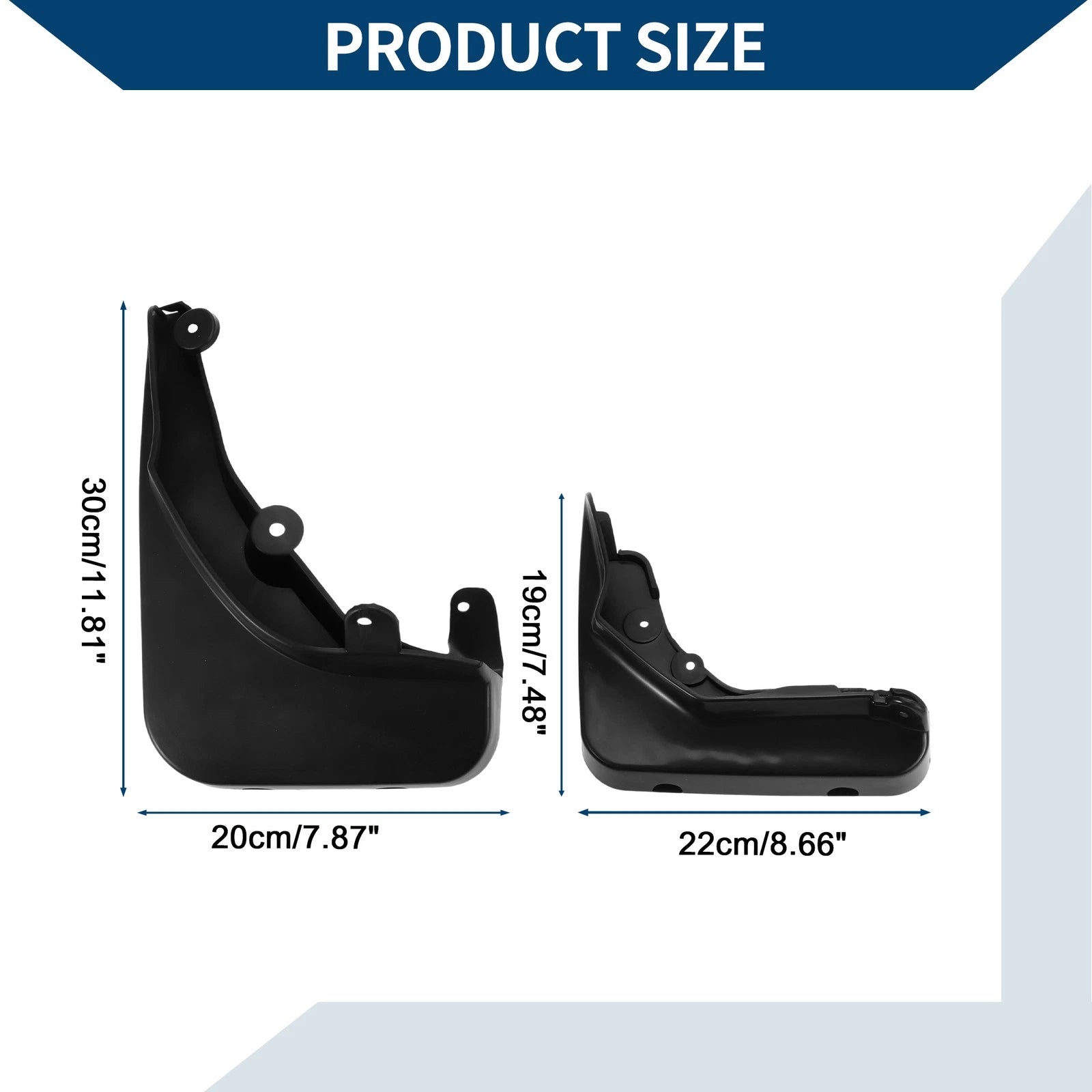 Set of 2 Mud Flaps Splash Guards for Mercedes-Benz E Class (2014–2015)