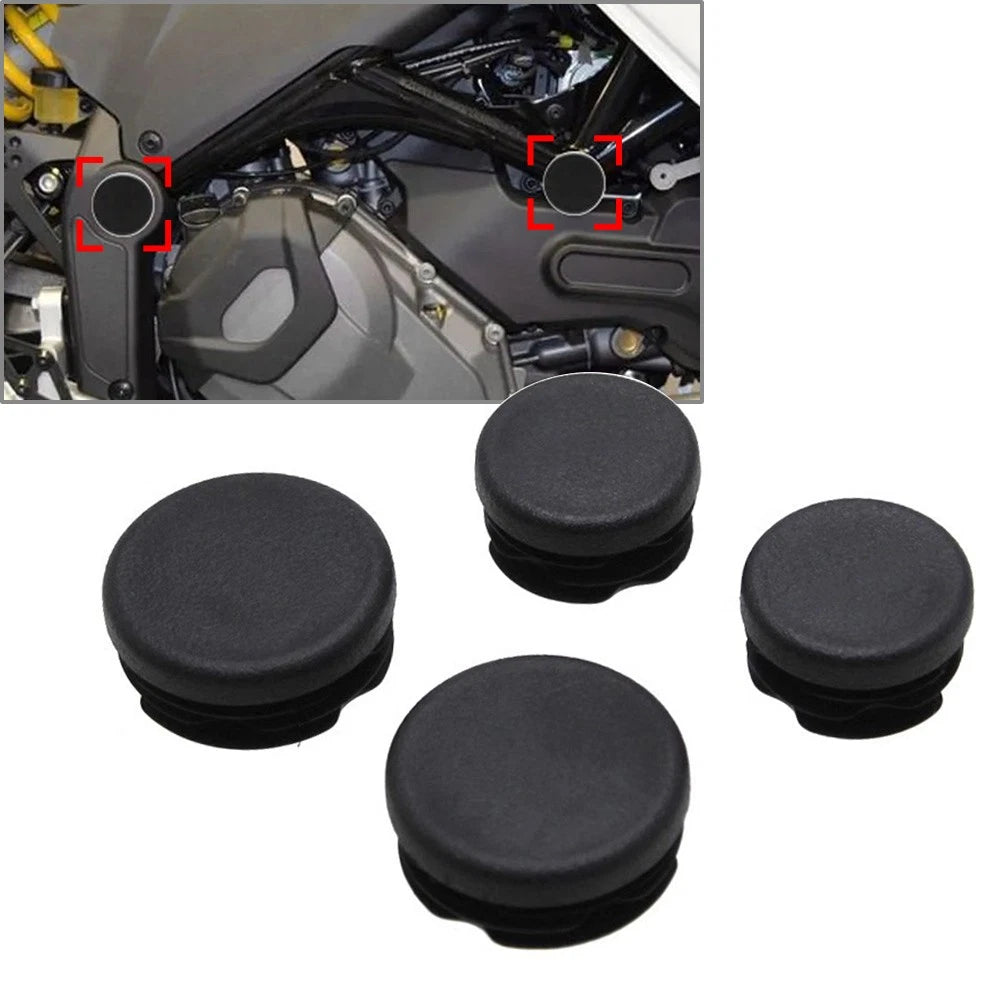 Set of 4 Frame Hole Cover Caps for Motorcycle
