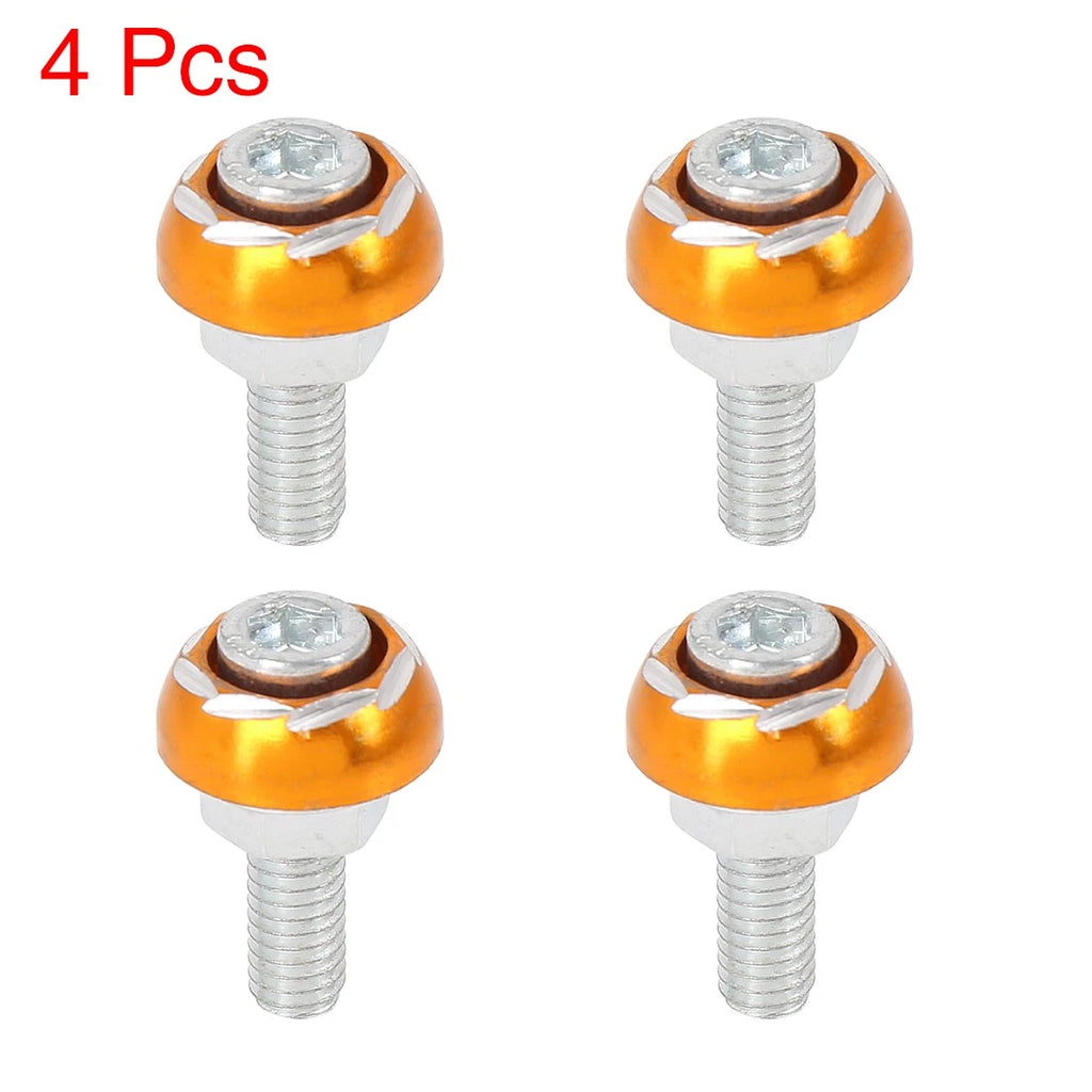 6mm License Plate Frame Bolt Screws Set for Motorcycle (Gold) (Universal)