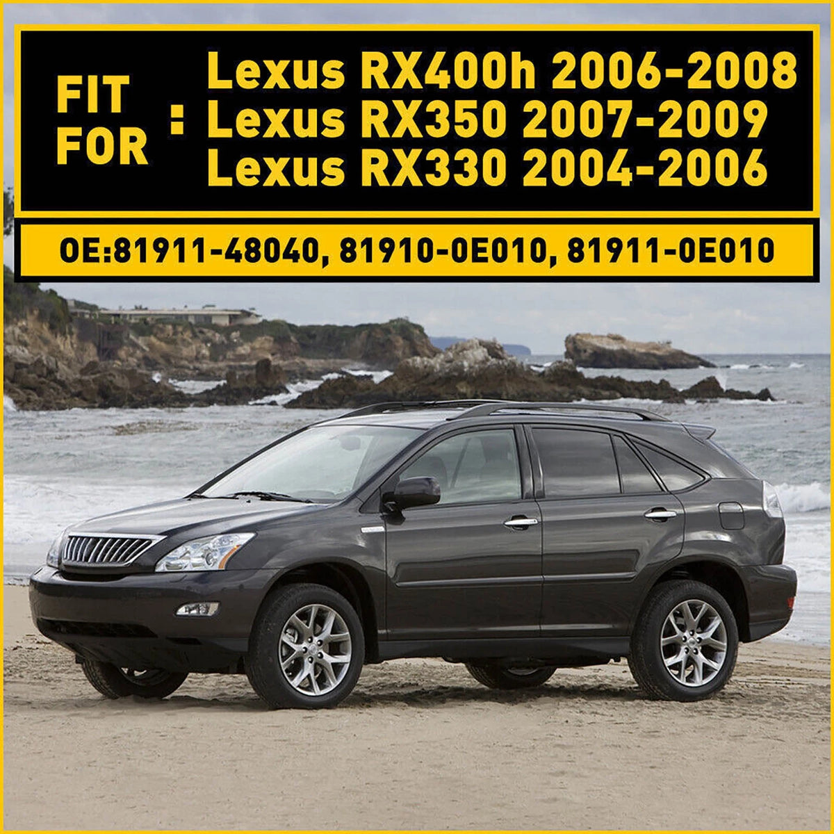 2X Rear Bumper Reflector Light for Lexus RX350 (2007–2009) 81911-0E010