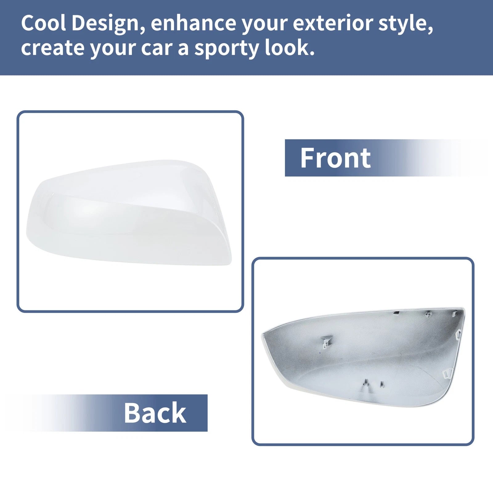 Right Side Mirror Cover Cap Replacement White for Toyota RAV4 (2013–2018)