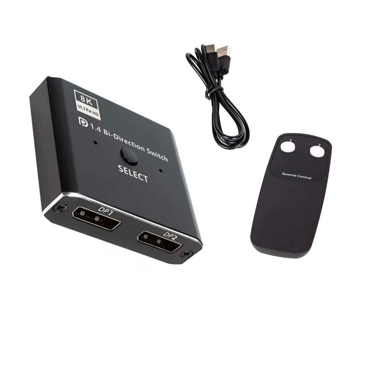 8K Two-Way DP 1.4 Switch for 32.4Gbps (Bi-Direction Splitter)