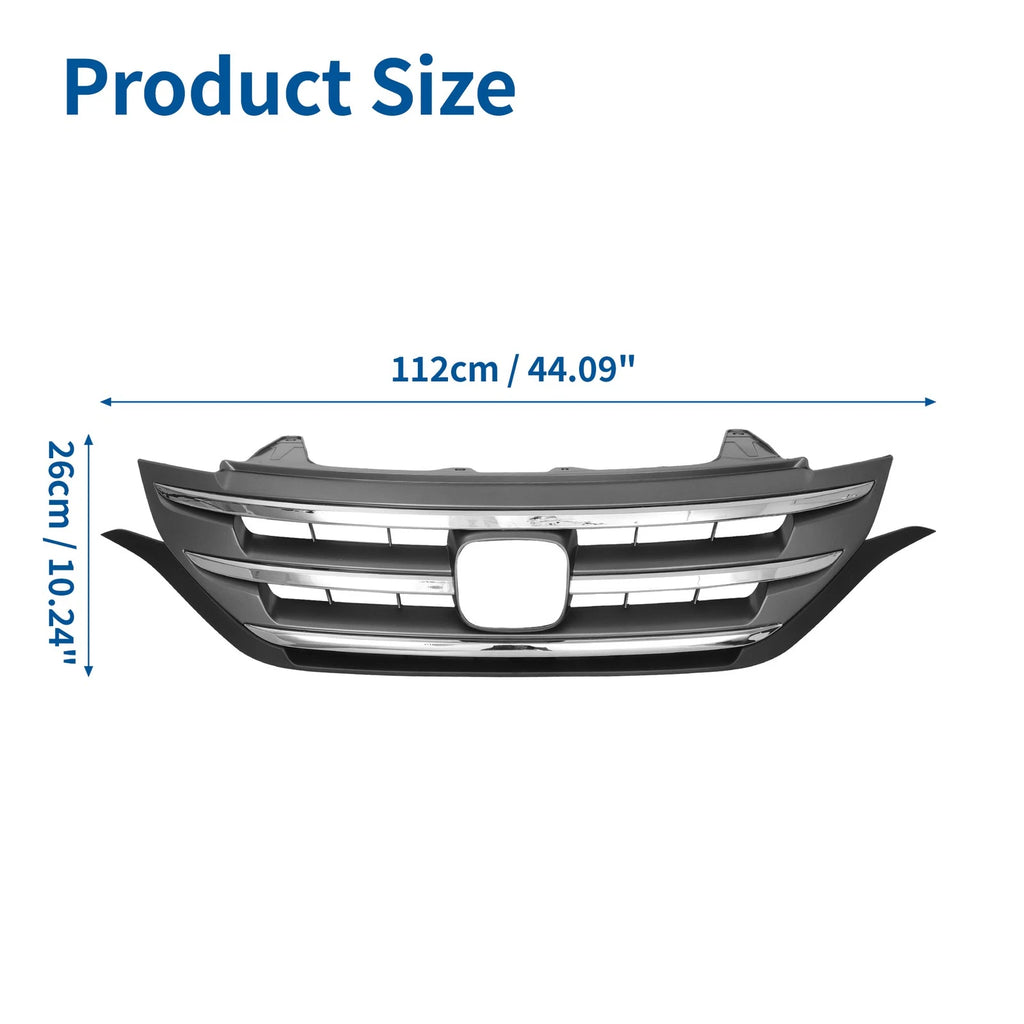 Front Upper Bumper Grille Grill Replacement for Honda CR-V (2012–2014)