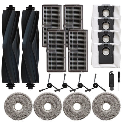 Main Brush and Microfiber Mop Cloth Kit for Robot Vacuum