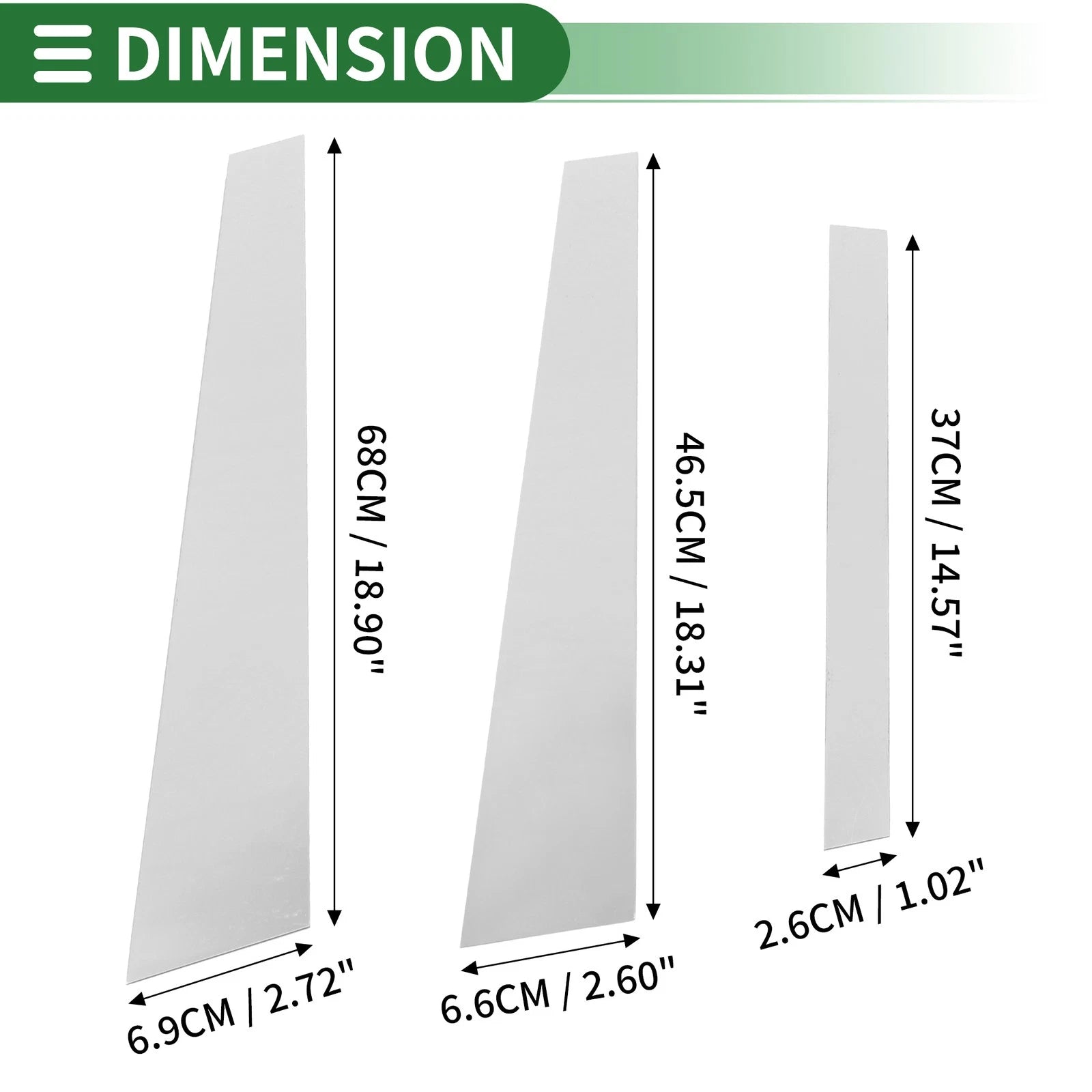 6 Pcs Door Pillar Window Trim Replacement for BMW 5-Series (1997–2003)