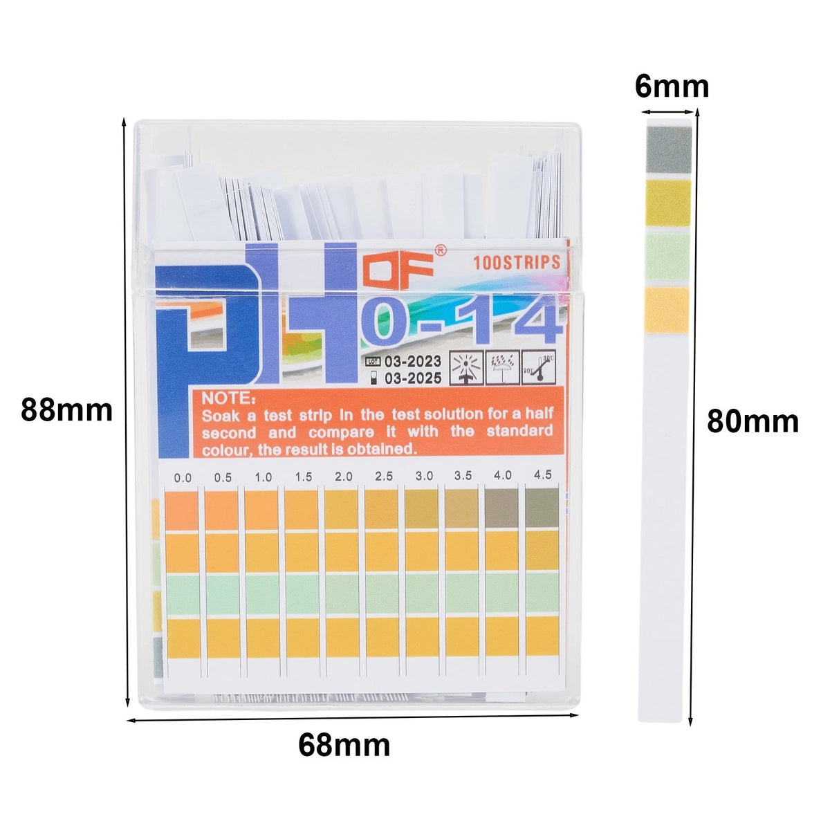 100 Pcs Water pH Test Strips Range 0-14 for Accurate Testing