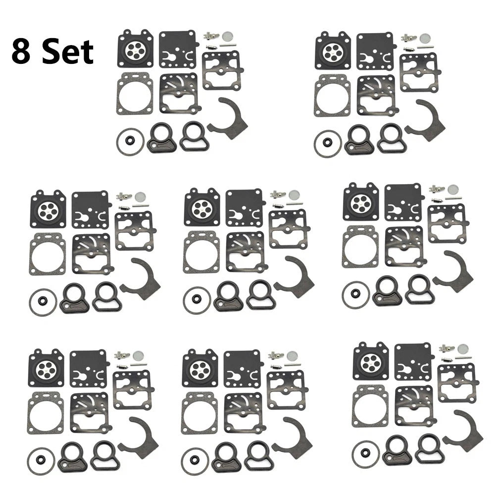 Set of 8 Carburetor Rebuild Kits for Walbro K10-WZ K1-WZ WZ