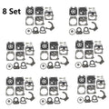 Set of 8 Carburetor Rebuild Kits for Walbro K10-WZ K1-WZ WZ