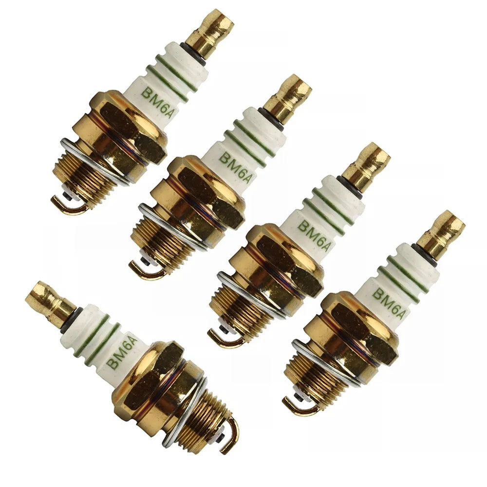 5Pcs Ceramic Spark Plug BM6A M7 L7T CJ8 1560 for Lawn Mower Strimmer Chainsaw