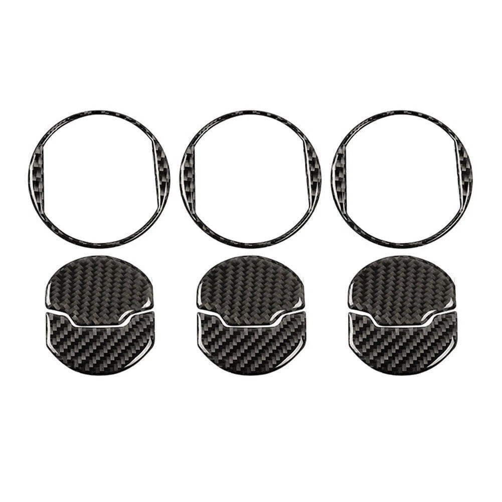 Carbon Fiber Interior Air Vent Outlet Frame Trim for Ford Mustang (2015–2019)