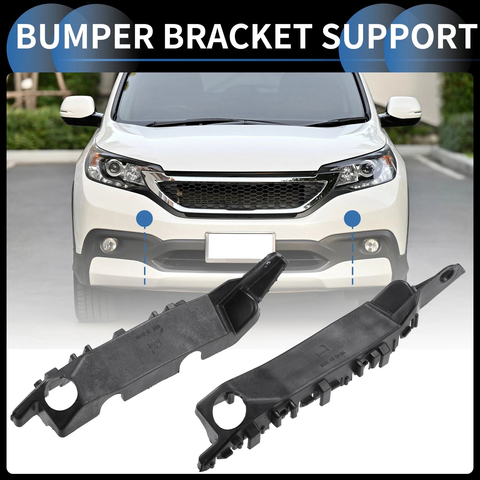 Front Bumper Retainer Bracket Pair Replacement for Hyundai Elantra (2011–2016)