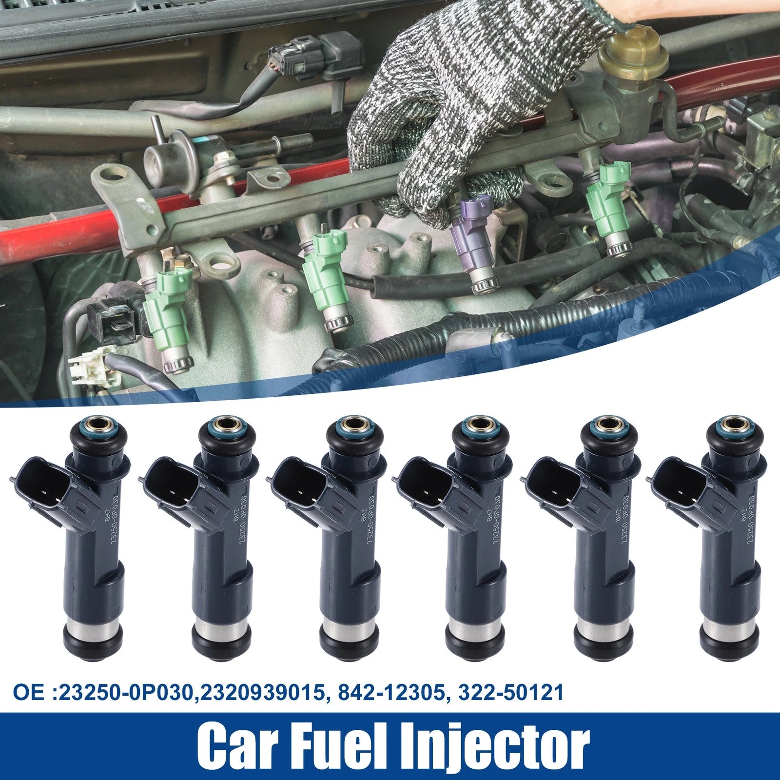 6 Fuel Injector Nozzle Replacement for Toyota Tacoma 4.0L (2005–2011)