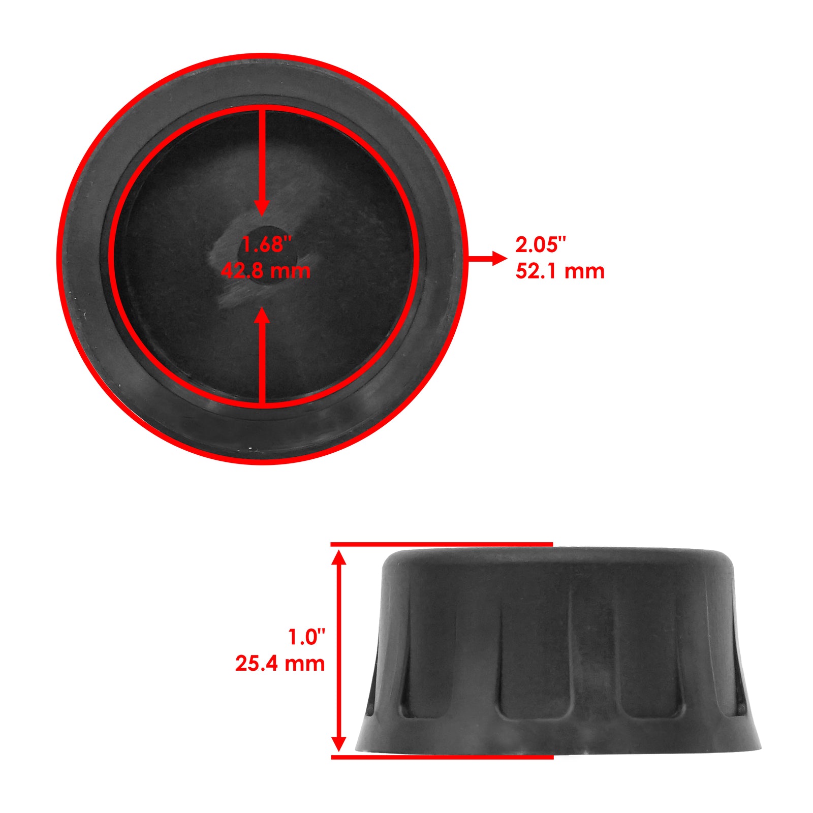 Caltric Wheel Hub Cap Replacement for Toro Groundsmaster 120 (2017–2018)