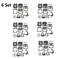 Set of 6 Carburetor Gasket Repair Kits for Walbro K10-WZ K1-WZ WZ