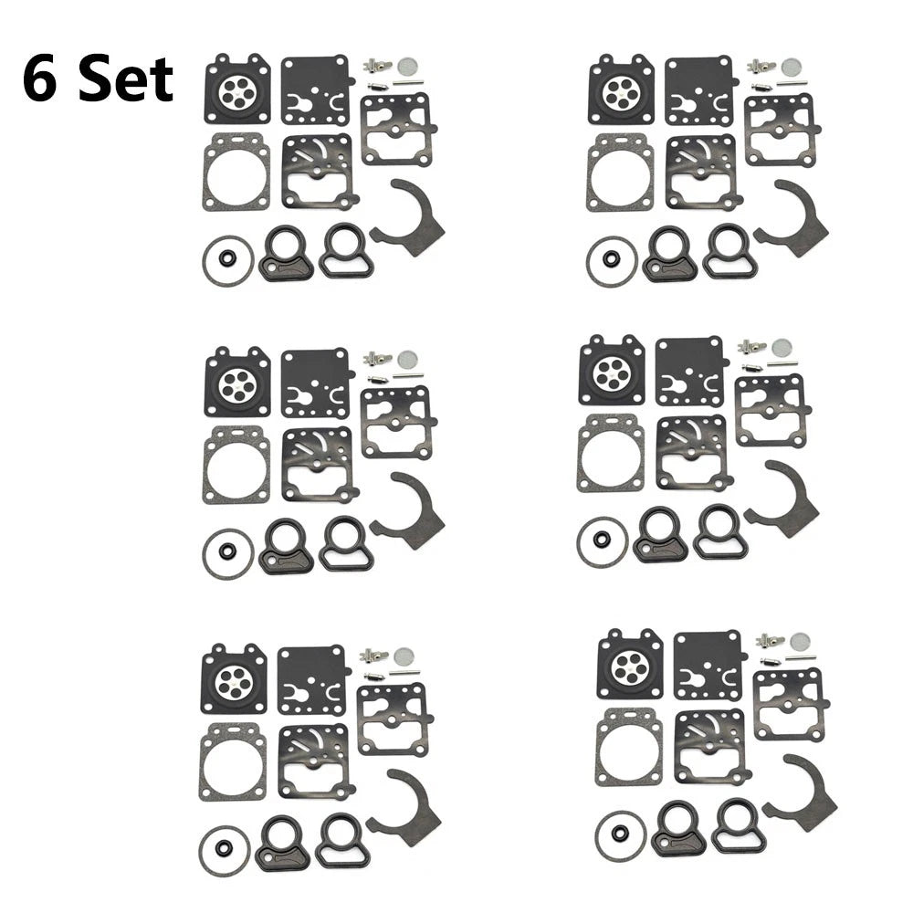 Set of 6 Carburetor Gasket Repair Kits for Walbro K10-WZ K1-WZ WZ