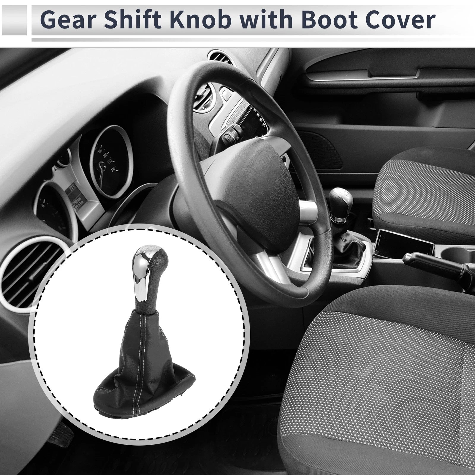 Gear Shifter Knob with Cover Replacement for Chevrolet Spark (2011–2015)
