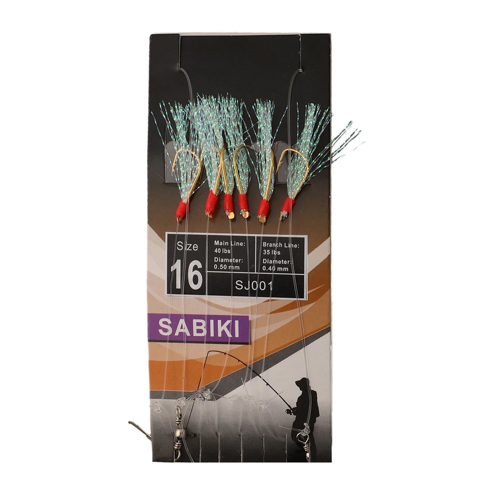 Rainbow Hook Bait Feather Lure for Herring (10/12/14/16)