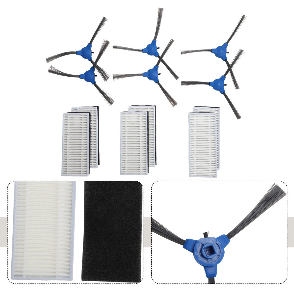 Replacement Kit for Coredy Robot Vacuum (12 Pieces)