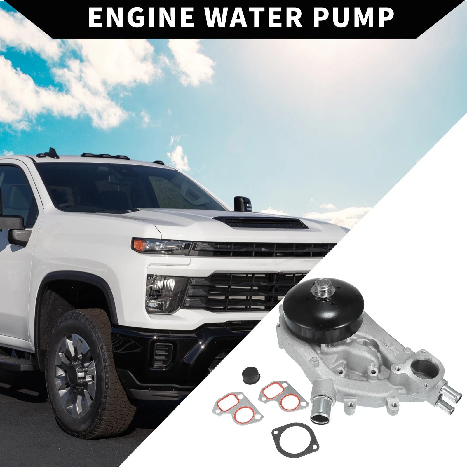 Water Pump with Gasket Kit for Buick Rainier (2007–2007)