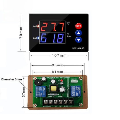 Digital HW-M453 Thermostat for 12V 24V AC220V Systems