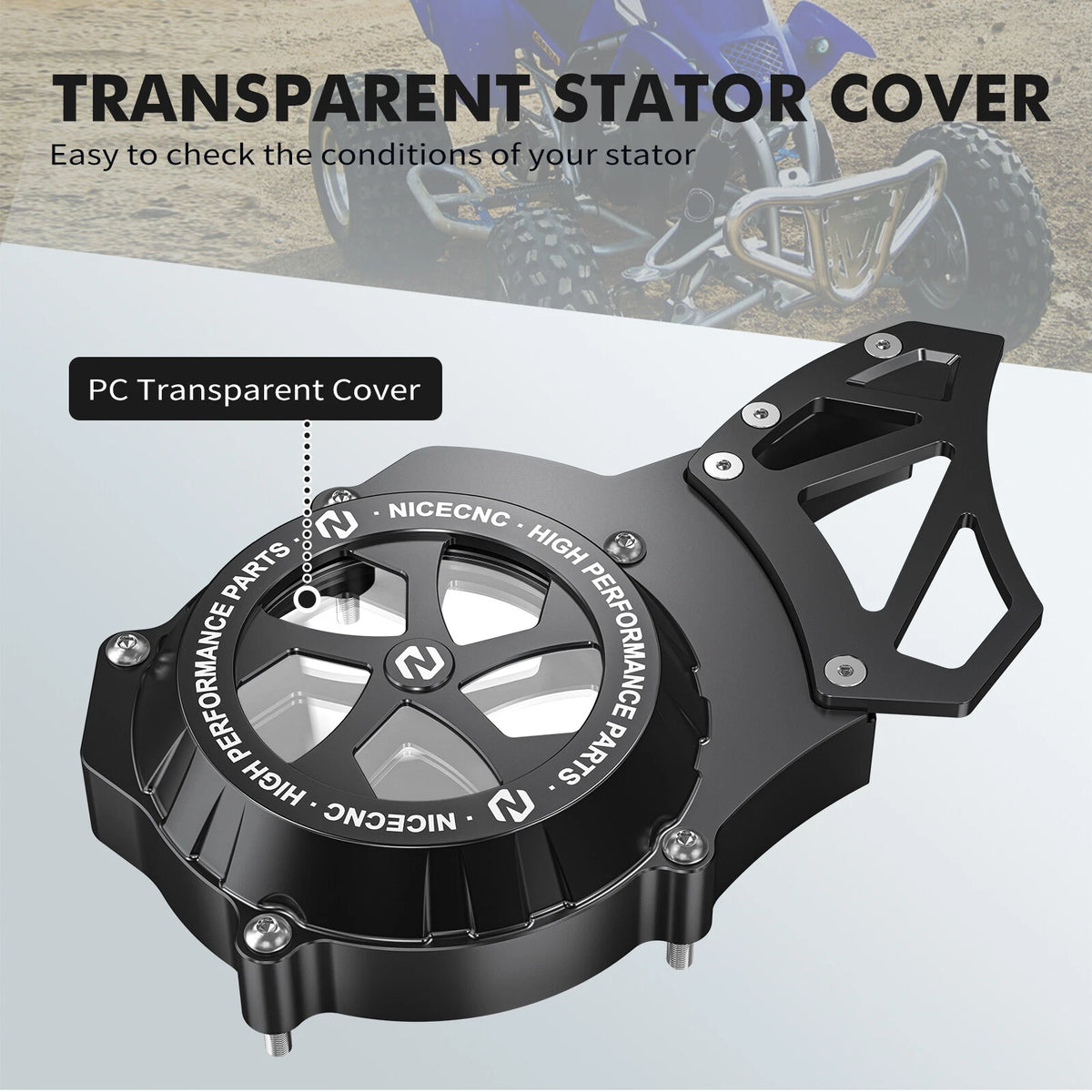 Engine Left Stator Cover Guard #2XJ-15411-00-00 for Yamaha Blaster (1988–2006)