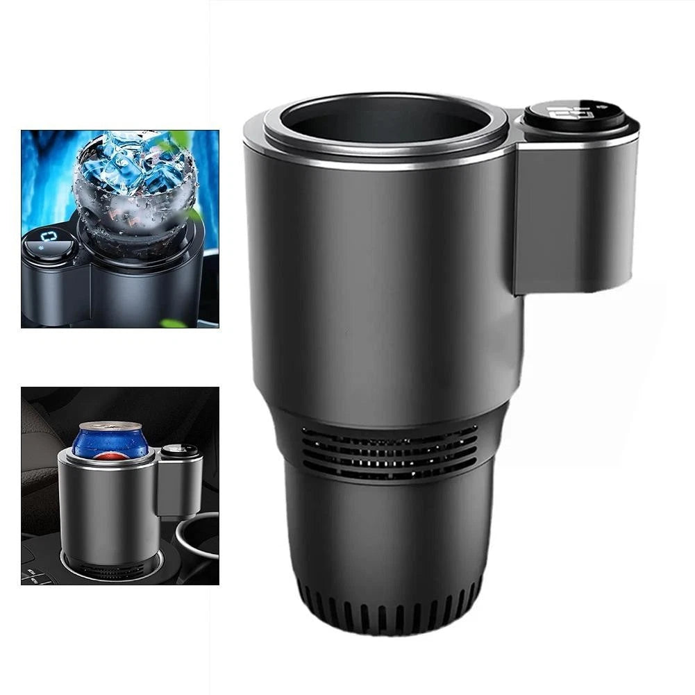 12V Car Beverage Warmer Cooler with Temperature Control for Outdoor Use